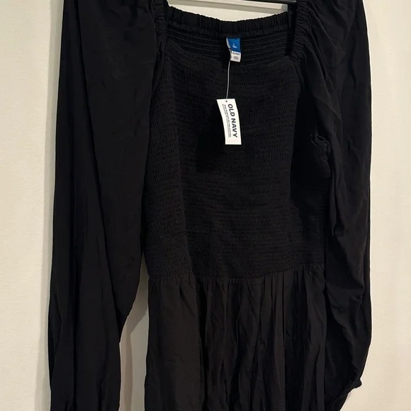 Old Navy Elegant Black Long Sleeve Dress - Picture 5 of 7